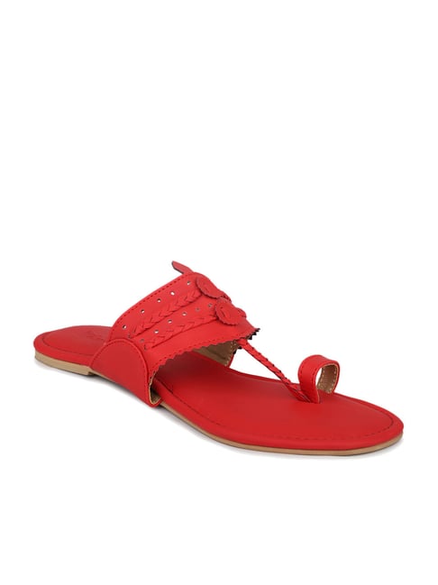 Ruffle Lady Miss - Pink/Red Dash | Platform slingback sandal | Fluevog Shoes