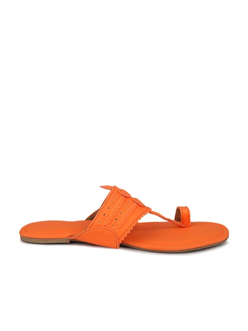 Inc.5 Women's Orange Kolhapuri Sandals-picture-18