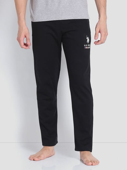 U.S. Polo Assn. Black Cotton Regular Fit Lounge Pants-picture-42