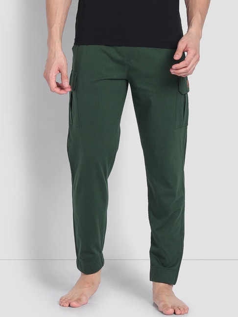 Buy U.S. POLO ASSN. Men Grey I673 Comfort Fit Solid Cotton Polyester Lounge  Pants Grey online
