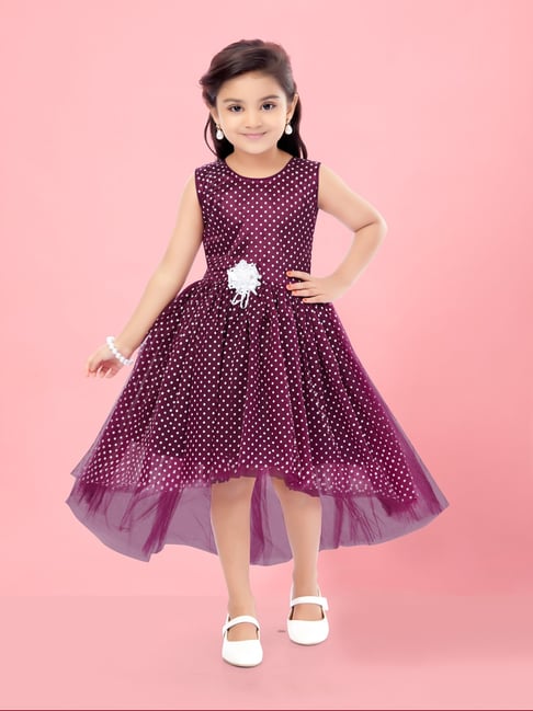 Aarika Kids Girls Purple Color Frock-picture-22