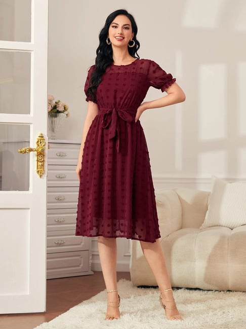 Maroon a clearance line dress