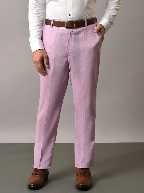 Buy Henry & Smith Light Purple Stretch Washed Men Chino Casual Pants at  Amazon.in