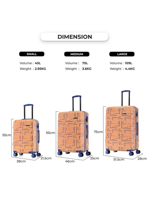 Buy Nasher Miles Denver Check-in Luggage Orange 65cm Online At Best Price @  Tata CLiQ