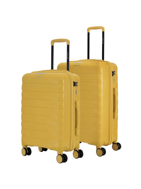 Nasher Miles Vienna Hard-Sided Luggage Set of 2 Mustard Yellow Trolley Bag (55 & 65 cm)-picture-21