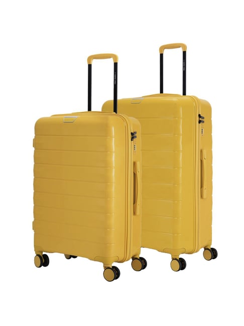 Nasher Miles Vienna Hard-Sided Luggage Set of 2 Mustard Yellow Trolley Bag (65 & 75 cm)-picture-11