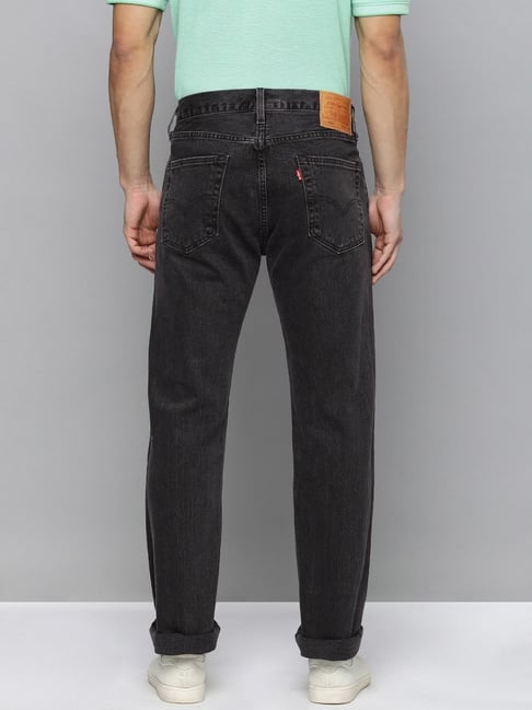 Levi's 501 Black Cotton Regular Fit Jeans