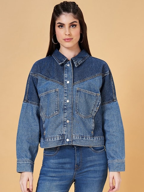 Buy Meer India Garments Women's Solid Denim Jacket Online In India At  Discounted Prices
