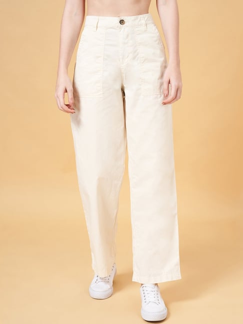Men Casual Beach Trousers Cotton Elastic Waistband Summer Pants (White –  BocoLearningLLC