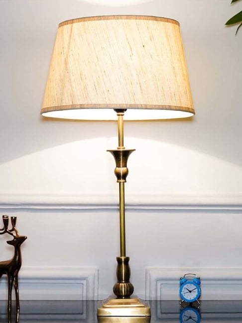 Buy Kapoor Lamp Shades Antique Brass Delta Table Lamp at Best