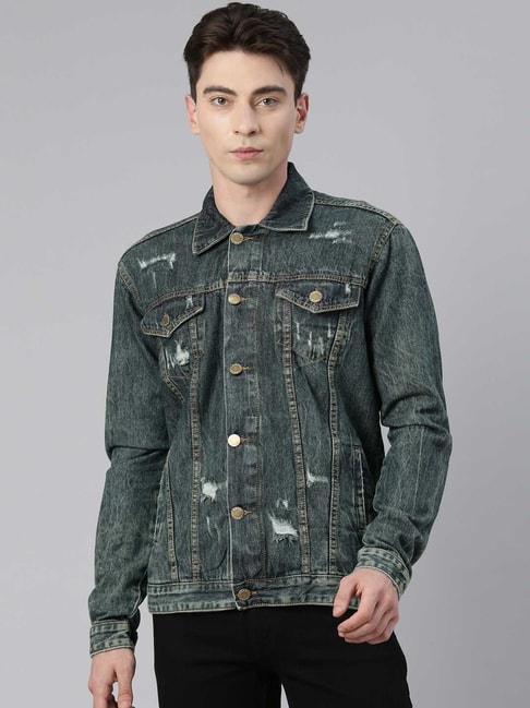 Balenciaga Denim Jacket in Gray for Men | Lyst