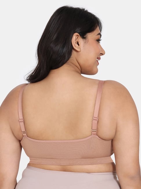 Rosaline by Zivame Nude Full Coverage Double Layered Non-Wired Bra