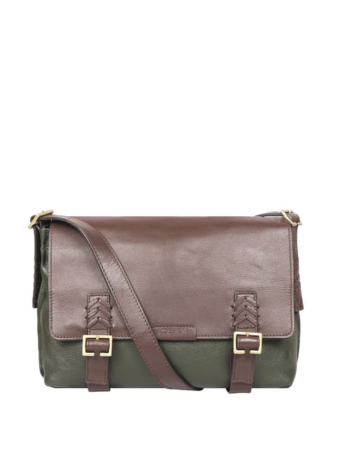 Buy Hidesign Rebels Green Large Messenger Bag Online At Best Price Tata CLiQ