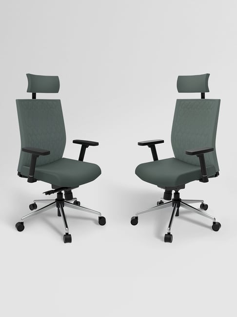 Godrej Interio Prime Grey Nylon High Back Chair