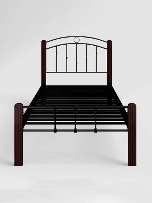 Iron Cot Bed Godrej Single Steel Cot Price Buy Godrej Interio Opal Pro  Black Mild Steel Single Bed At Best
