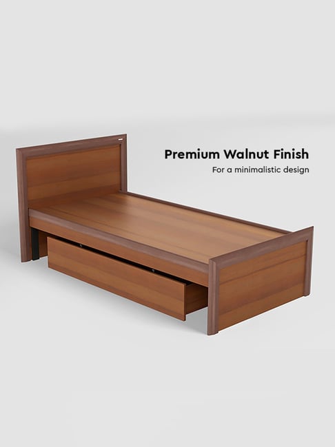 Buy Godrej Interio Adriana Walnut Bed with Pull Out Storage at Best Price Tata CLiQ