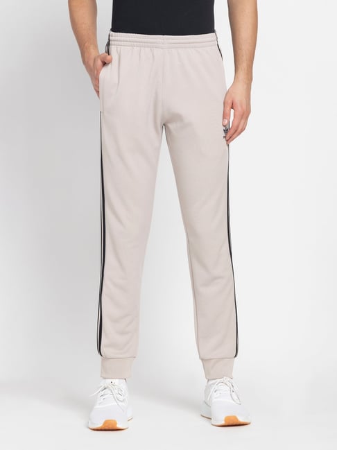 Adidas Originals SST Wonder Beige Regular Fit Striped Joggers