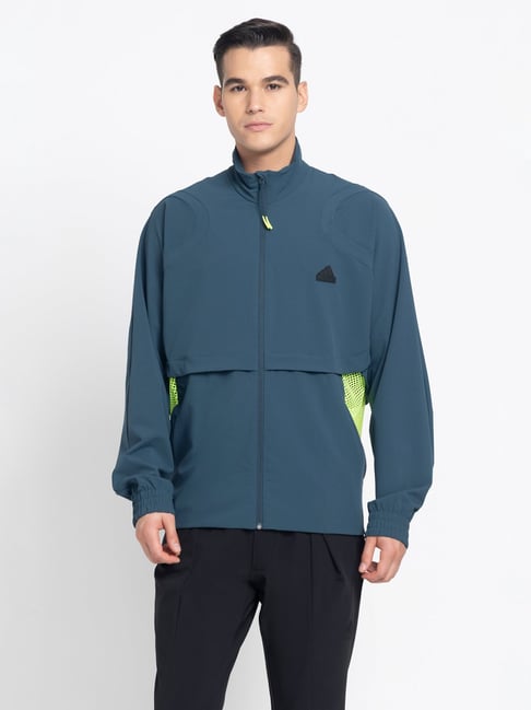 adidas CE Q3 Blue Regular Fit Sports Jacket-picture-11