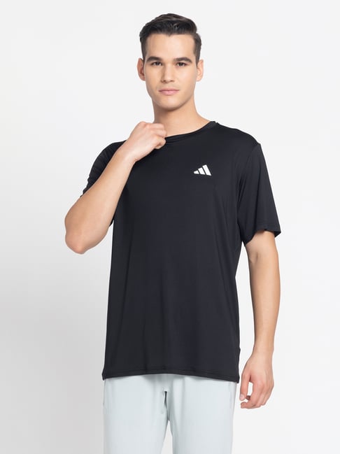 adidas TR-ES STRETCH Black Regular Fit Sports T-Shirt-image-28
