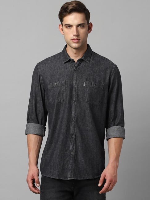 Louis philippe hot sale denim shirts