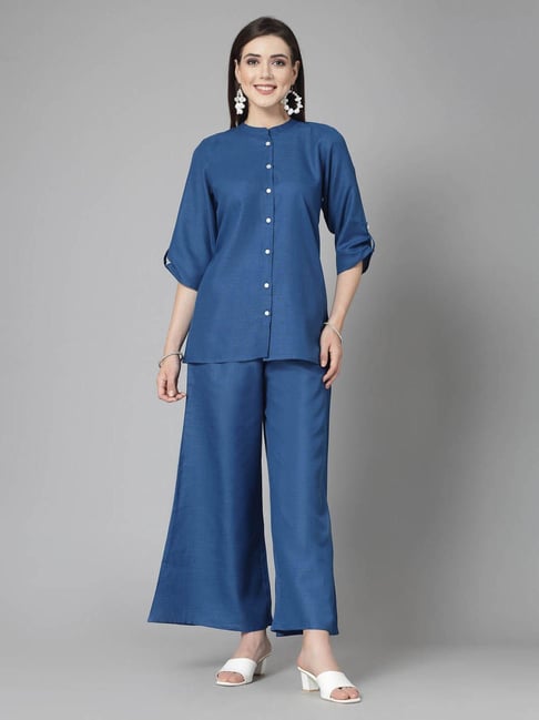 Plus Size Women's Printed Shirt Elegant Wide Leg Pants Fashion Casual Suit  - The Little Connection