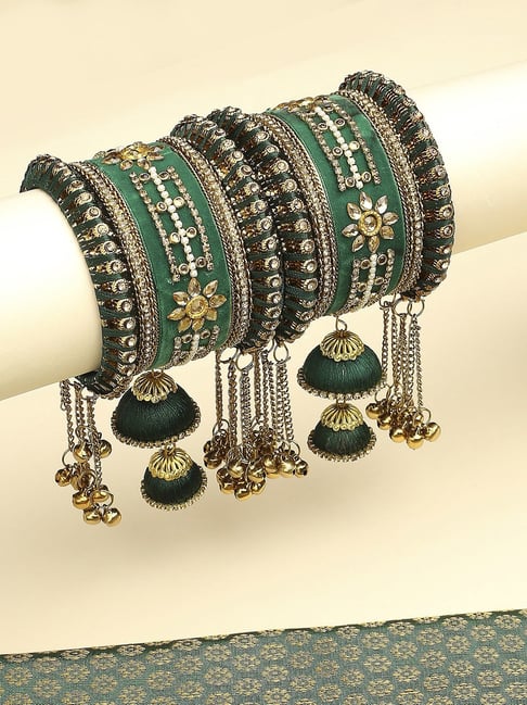 Stylish Fancy Chudi Design Buy Oomph Green Classic Bangles For