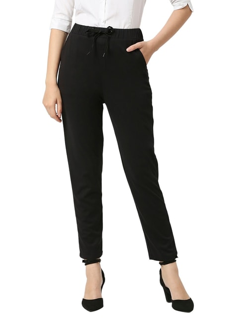 Buy Next One Women Relaxed Straight Leg Loose Fit High Rise Easy Wash Formal  Trousers - Trousers for Women 23367604 | Myntra