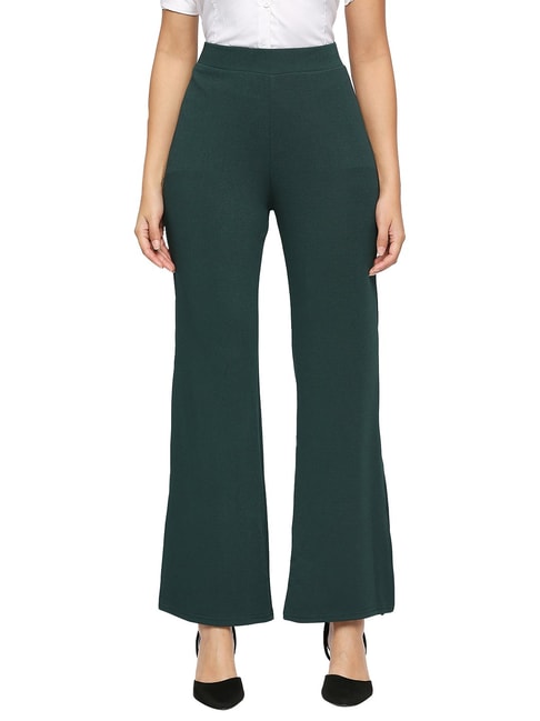 Buy VDOT Dark Green Mens 5 Pocket Slub Trousers | Shoppers Stop