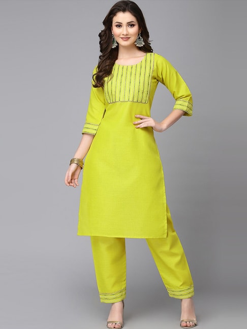 Mantis Green Kurta Set | Fashion show dresses, Designer anarkali dresses,  Indian fashion dresses