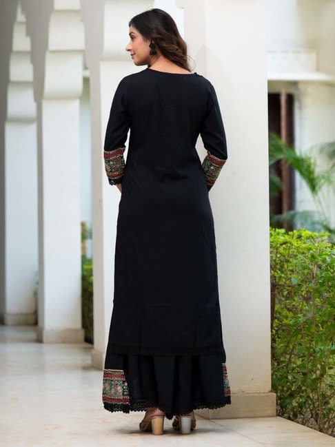 Black Georgette Designer Long Kurti at Rs 580 in Kanpur | ID: 19403755830