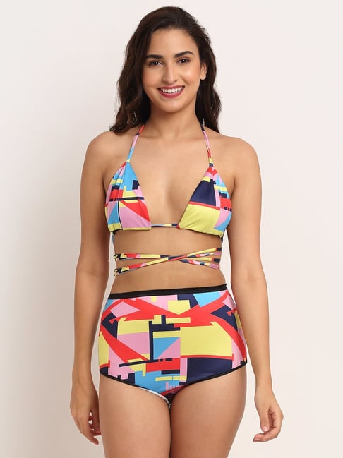 Buy Erotissch Multicolored Printed Bikini Set for Women Online