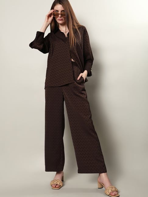 Vero Moda Brown Printed High Rise Pants-picture-37