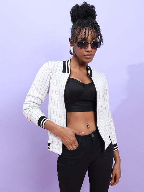 Campus Sutra Grey Cotton Chequered Jacket-picture-47