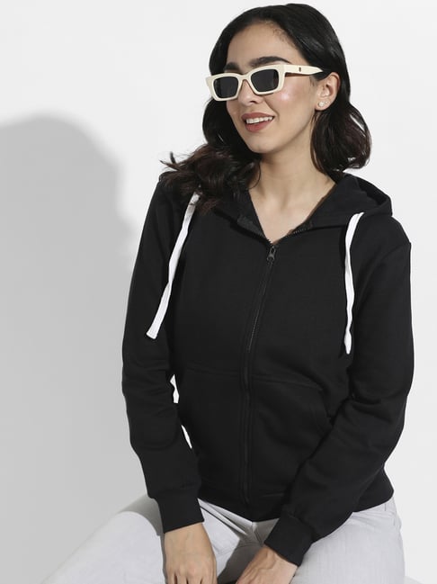 Campus Sutra Black Cotton Sweatshirt-picture-18
