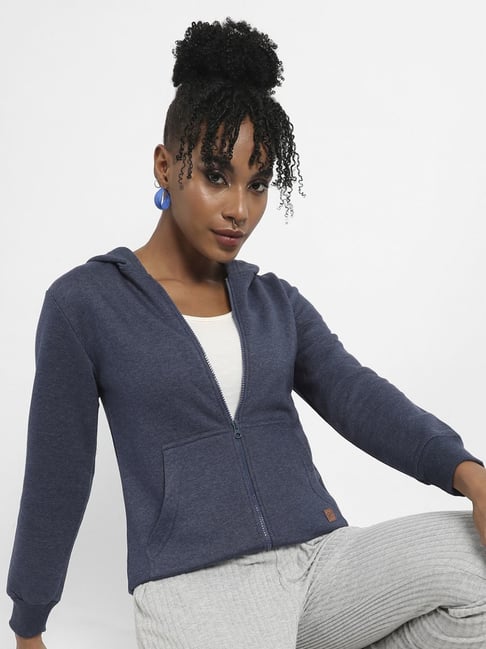 Campus Sutra Blue Cotton Sweatshirt-picture-24