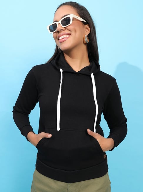 Campus Sutra Black Cotton Sweatshirt-picture-18