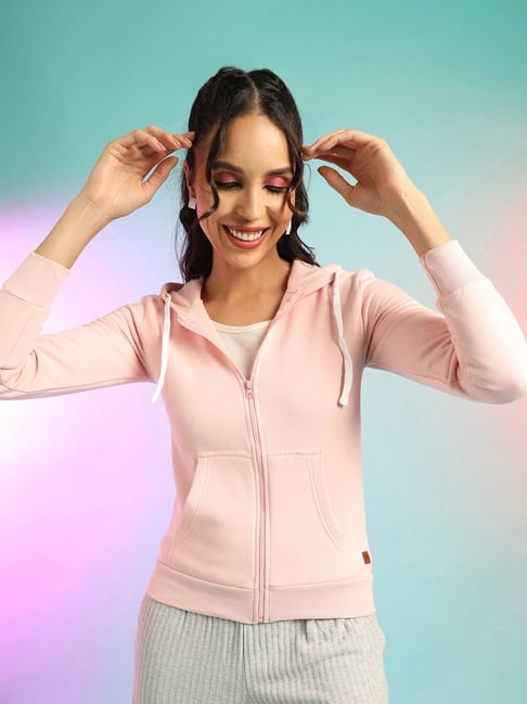 Campus Sutra Pink Cotton Sweatshirt-picture-28