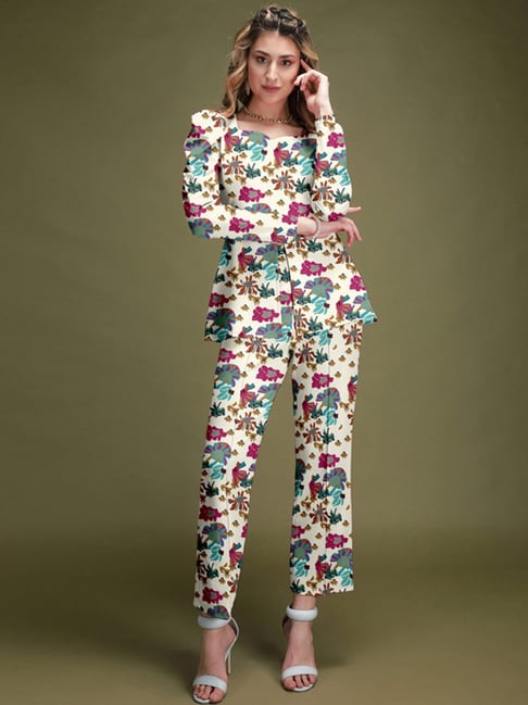 SELVIA Multicolor Floral Print Co-ord Set