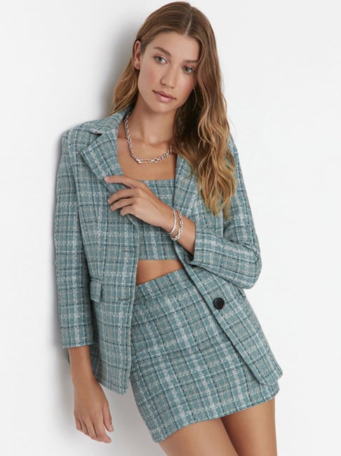 SELVIA Green Checks Co-ord Set-image-7