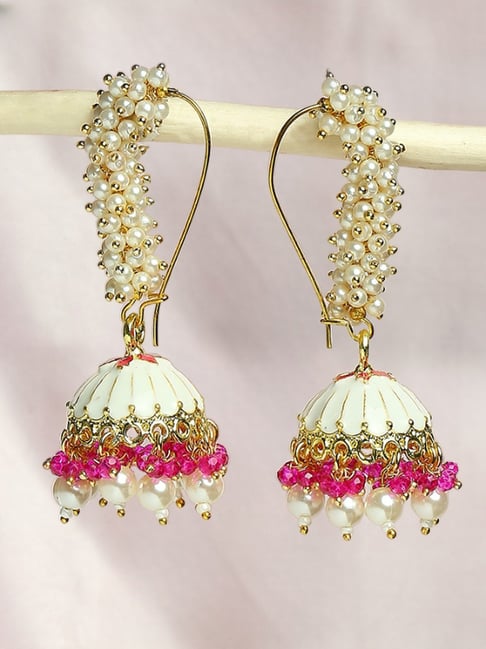 Rani Color Meenakari Earrings (MKE1760RNI)