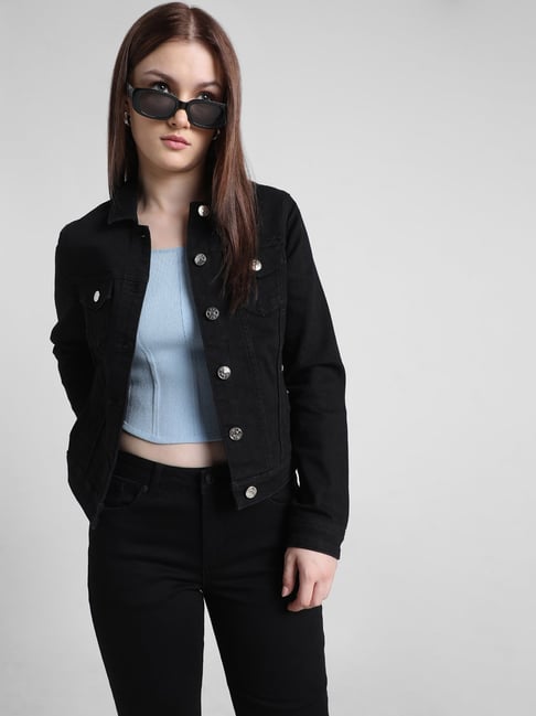 Women's Denim Girls Denim Jacket Black Girls Jean Jacket