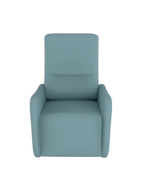 Godrej Interio Tigris Blue Wood Seater Recliner Sofa
