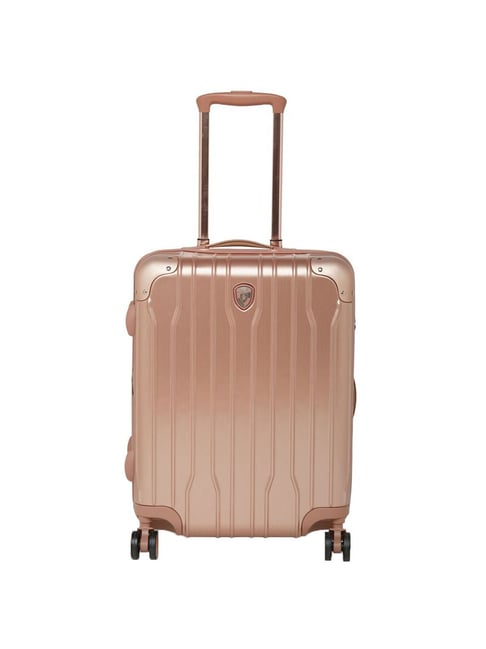 HEYS Xtrak Rose Gold Textured Hard Cabin Trolley Bag -21 cm