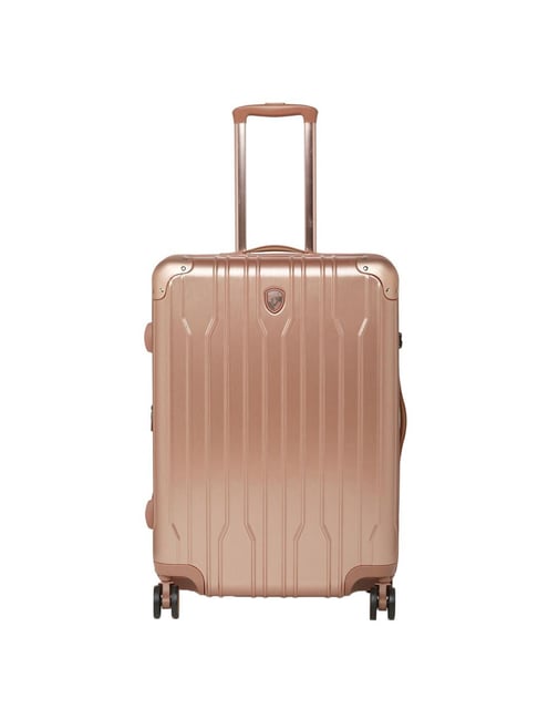 HEYS Xtrak Rose Gold Textured Hard Medium Trolley Bag -26 cm
