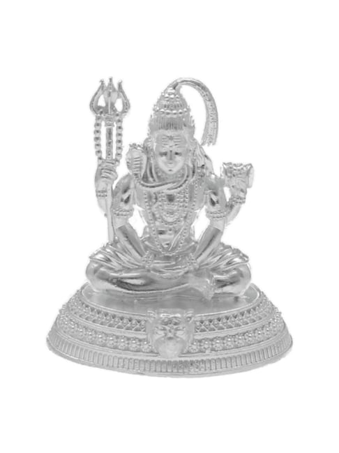 Buy Sri Jagdamba Pearls 0.8 Silver Lord Shiva Divine Idol - 13 gm