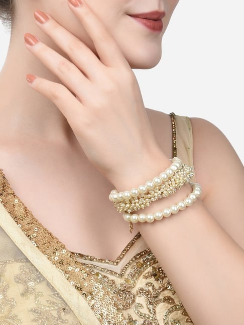 Buy Zaveri Pearls Dazzling Stones Party Bling Cuffs Bracelet Online At Best  Price @ Tata CLiQ