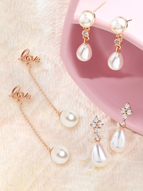 Buy Zaveri Pearls Gold Plated Classic Drop Earrings - Earrings for Women  21293472 | Myntra