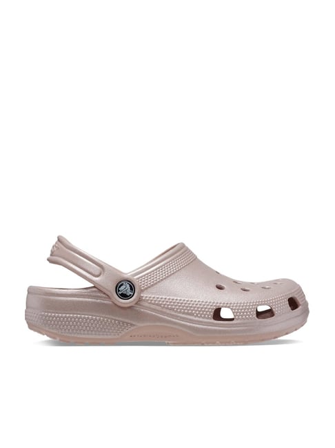 Crocs Men s Classic Shimmer Pink Back Strap Clogs