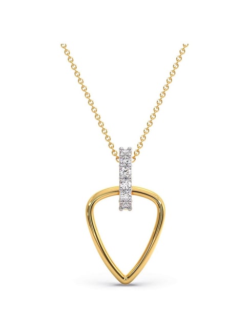 Gems One Diamond Love Knot Heart Pendant Necklace In 10K Two Tone Gold (1/4  Ctw) NK10188-1WPC - McKenzie Jewelers