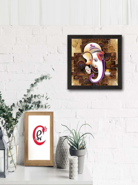 eCraftIndia Lord Ganesha Satin Matt Texture UV Art Painting-picture-25